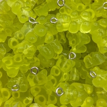 Gummy bear charm lime, per piece